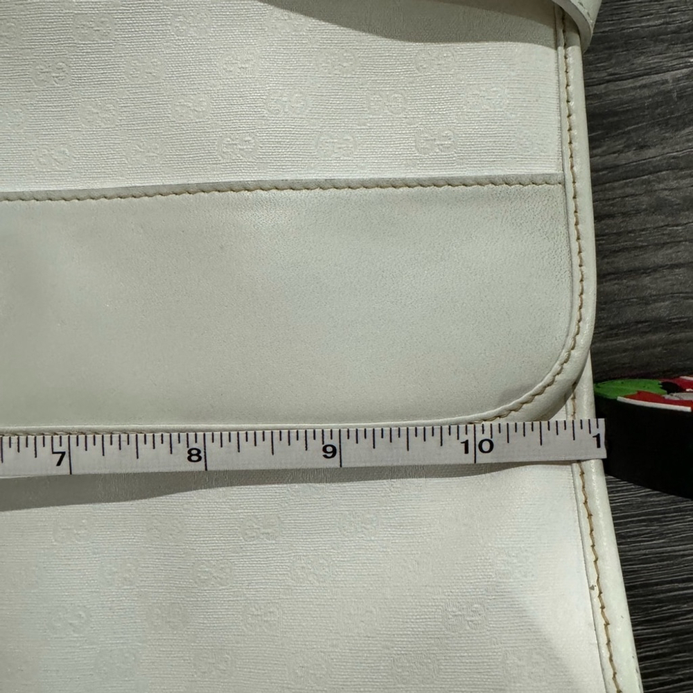 Vintage Gucci Interlocking GG Clutch purse shoulder bag ivory gold authentic - Picture 16 of 16